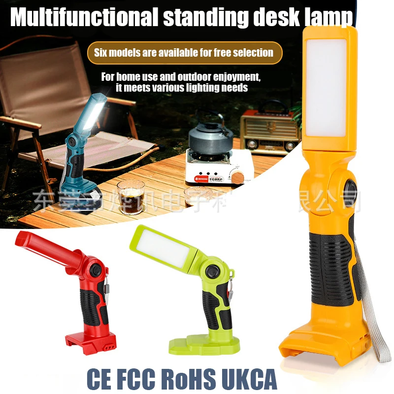 

1000LM Cordless Led Work Light For Makita/Dewalt/Bosch/Milwaukee/Ryobi/Craftsman 14.4-20V Batteries 12W With USB Ports 3 Modes