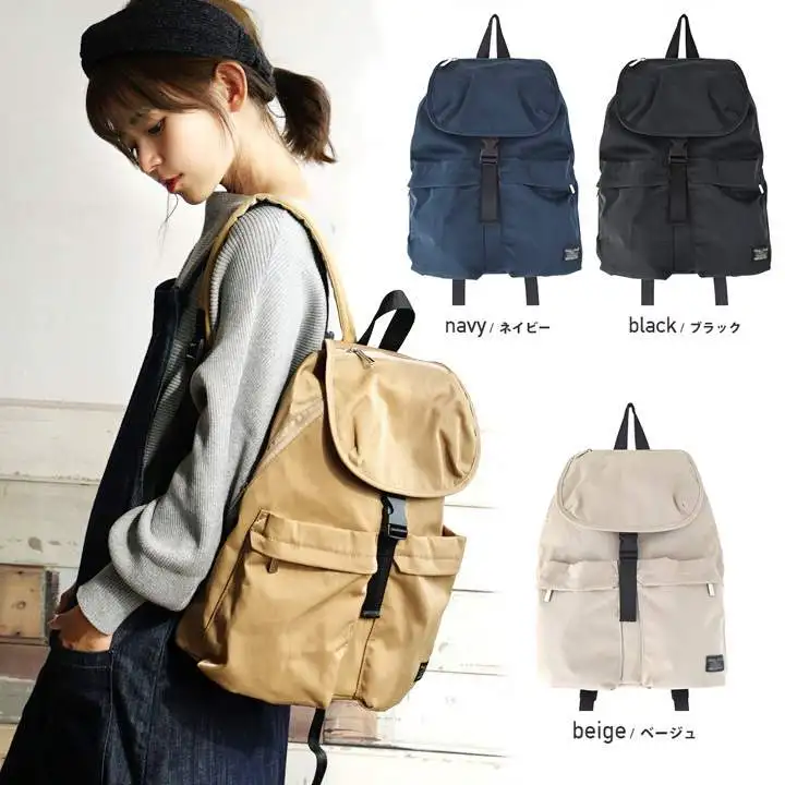 large-capacity-nylon-backpack-women's-commuter-travel-bag-double-shoulder-bag-female-university-students-fashionable-neutral