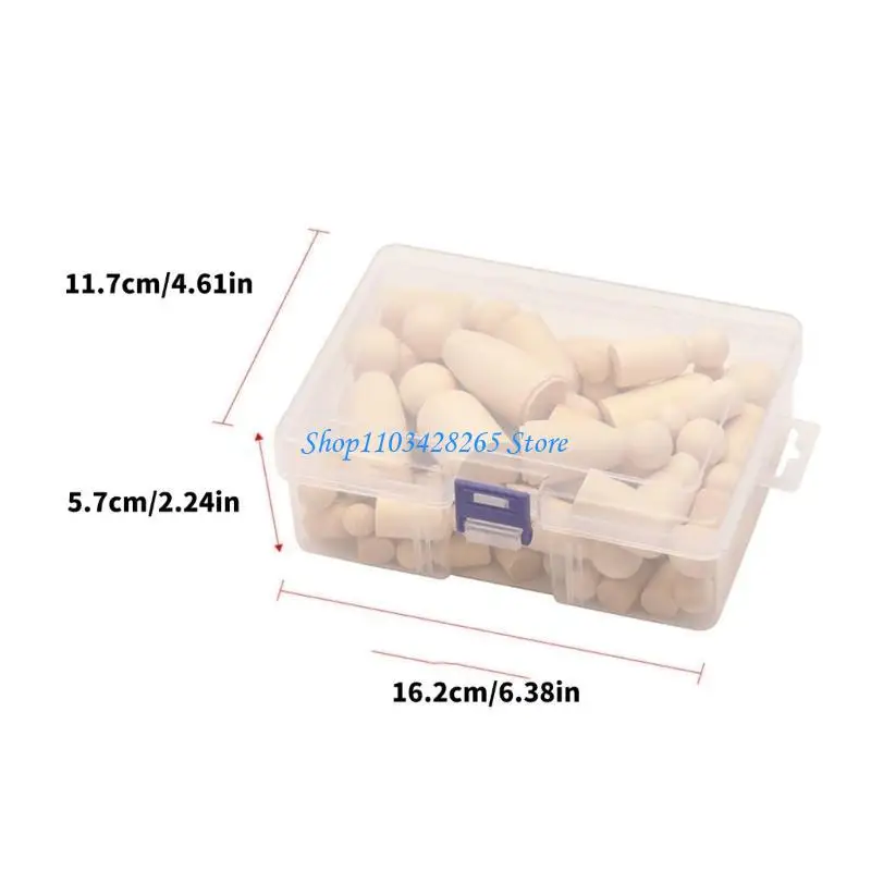 G2te 50pieces figure in legno in bianco bambole PEG per bambole creative Project Making
