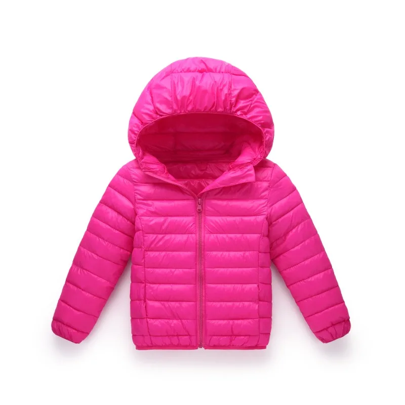 Children's Cotton Clothes Winter Light and Thin Cotton Clothes Boys and Girls Warm and Thick Hooded Outer Fashion Trend