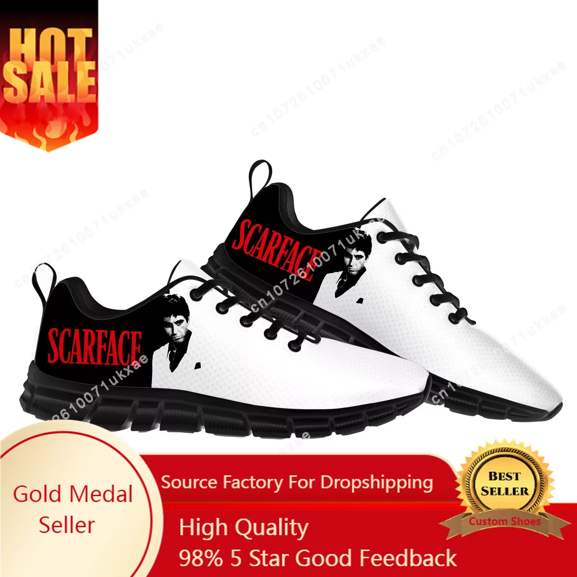 

Scarface Sports Shoes Mens Womens Teenager Kids Children Sneakers High Quality Al Pacino Casual Sneaker Couple Custom Shoes