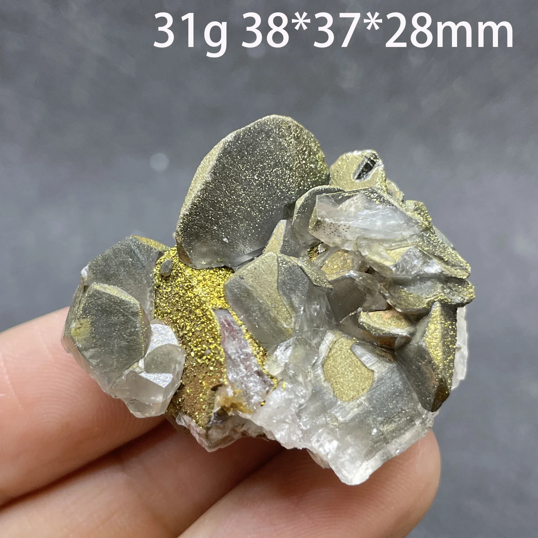 Natural Raw Stone Calcite Crystal With Pyrite Quartz Mineral Specimen Raw Rock Decoration Rough Healing Gift