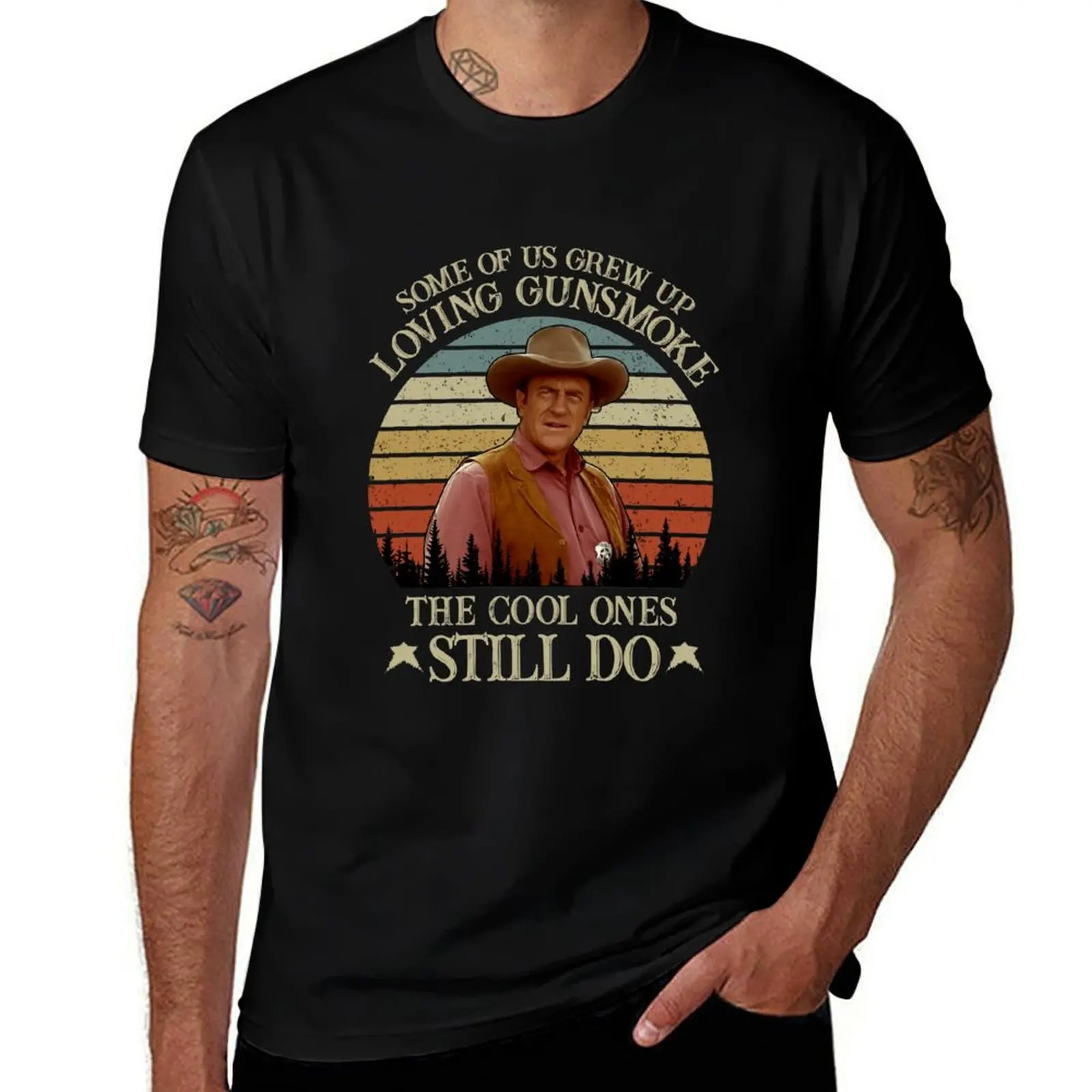 

Some of us grew up loving gunsmoke the cool ones Still do T-Shirt vintage t shirts sweat T-shirt men