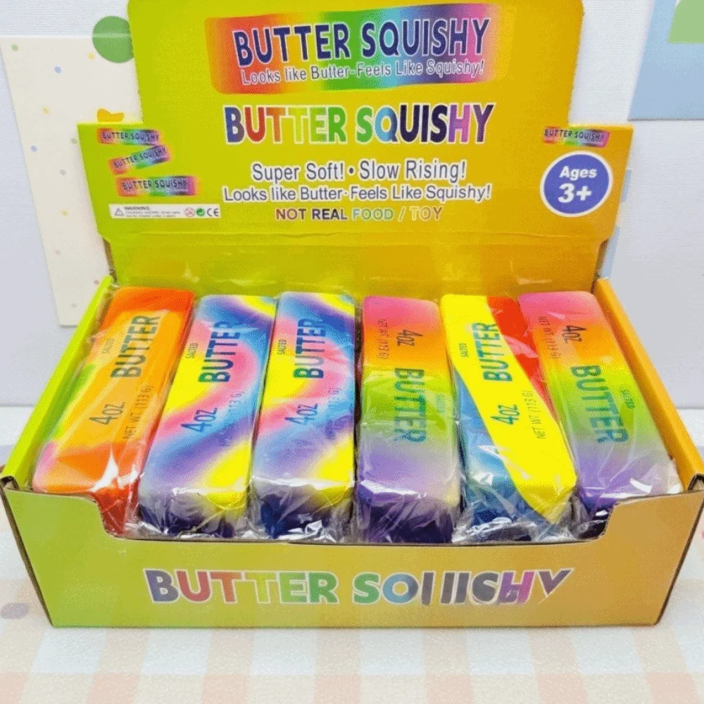 Slow Rebound Butter Stick Fidget Toy Slow Rising 13.5cm Length Butter Stick Squishy Toy Bar Squeeze Butter Stick Squeeze Toy