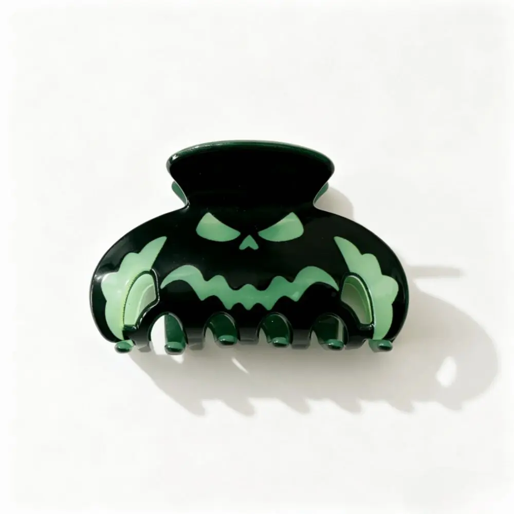 Hair Jewelry Luminous Halloween Hair Claws Glow Dark Gothic Halloween Jaw Clips Unique for Thick Hair Skull Claw Women