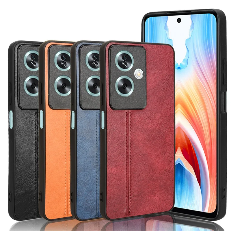 For OnePlus Nord N30 SE Case For One Plus Nord N30 SE Suture Soft Edge PU Leather Hard Phone Cover For OnePlus Nord N30SE Case