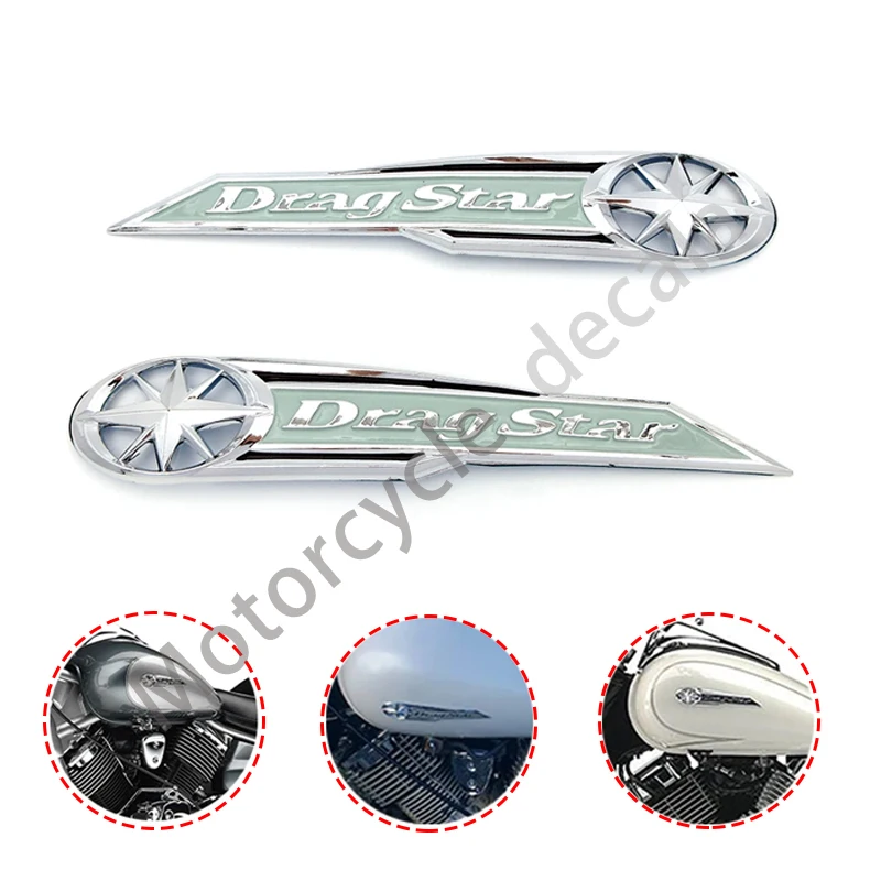 For Yamaha Drag Star XV Vstar XVS 250 650 950 1100 1300 Motorcycle Fuel Gas Tank Stickers protect Decorative Plastic Decals