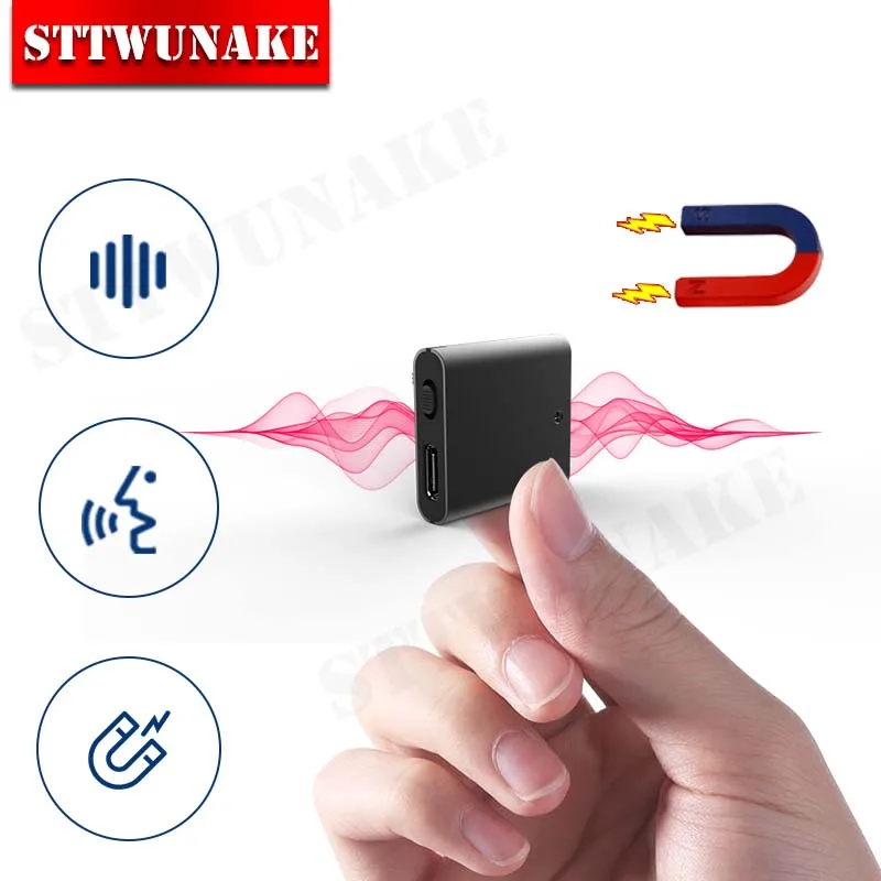Mini Voice Activated Recorder OTG Mobile Phone Connection Small Digital Audio Device Sound Recording Micro Dictaphone Magnet