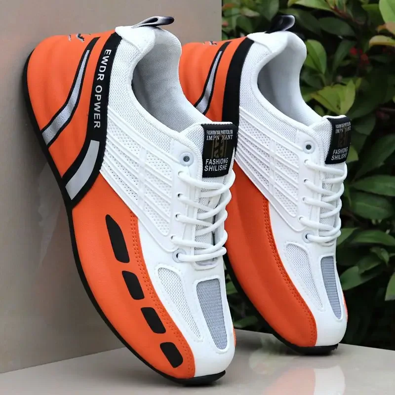 Men's Casual Vulcanized Shoes Fashion Luxury Sneakers Flat Shoes for Man Thick-soled Height-increasing Brand Shoes Big Size 2024