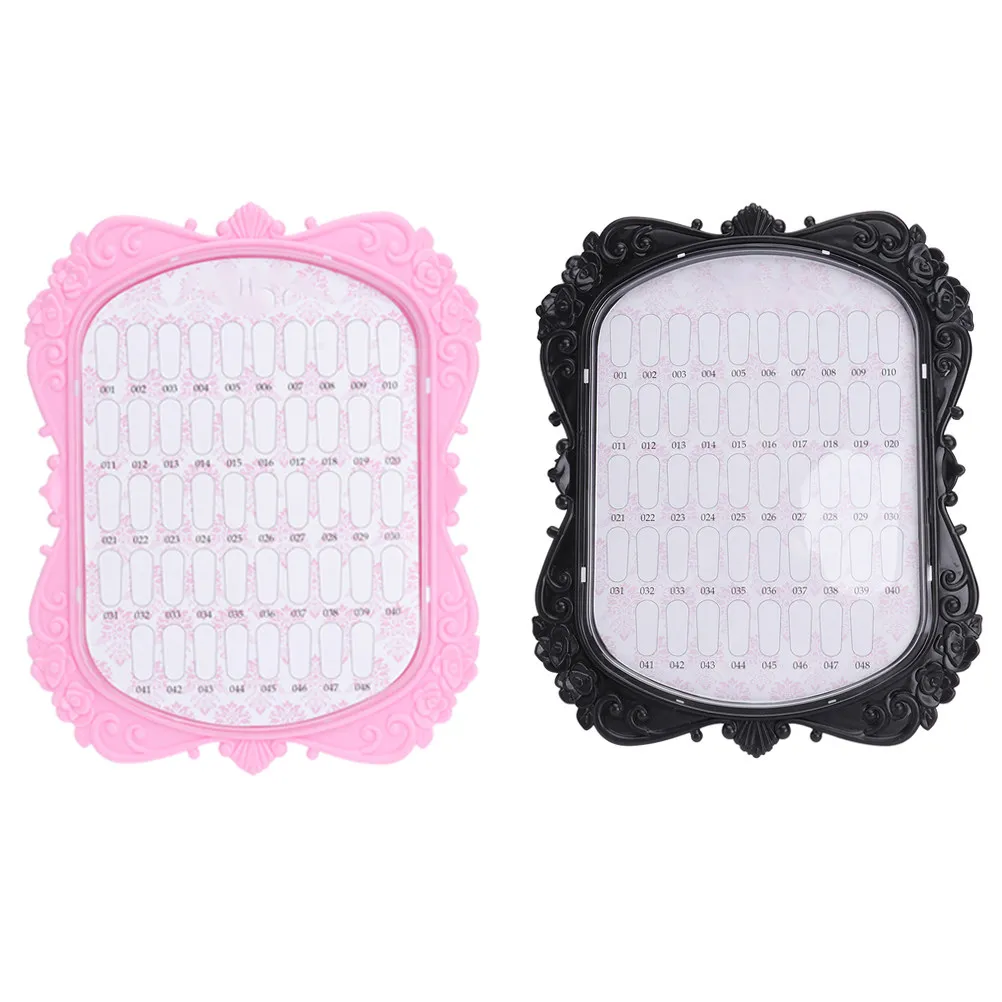 

2Pcs Nail Gel Color Display Board Clear Numbered ABS Material Nail Display Frame for Salon Manicure Showing Board