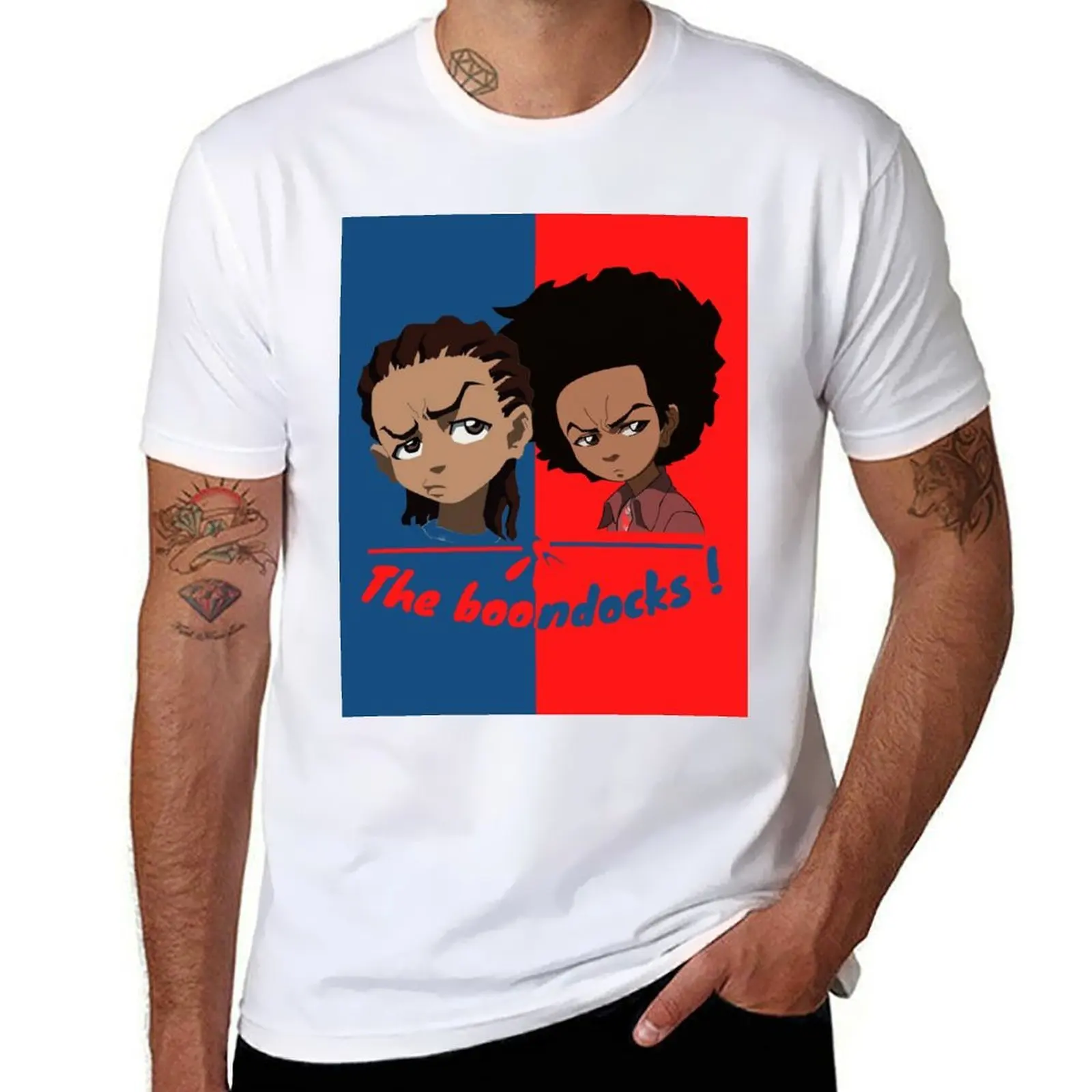 

matter Black boondocks kids meme dessin men fun lives anime women africa huey freeman pride usa riley the T-Shirt american