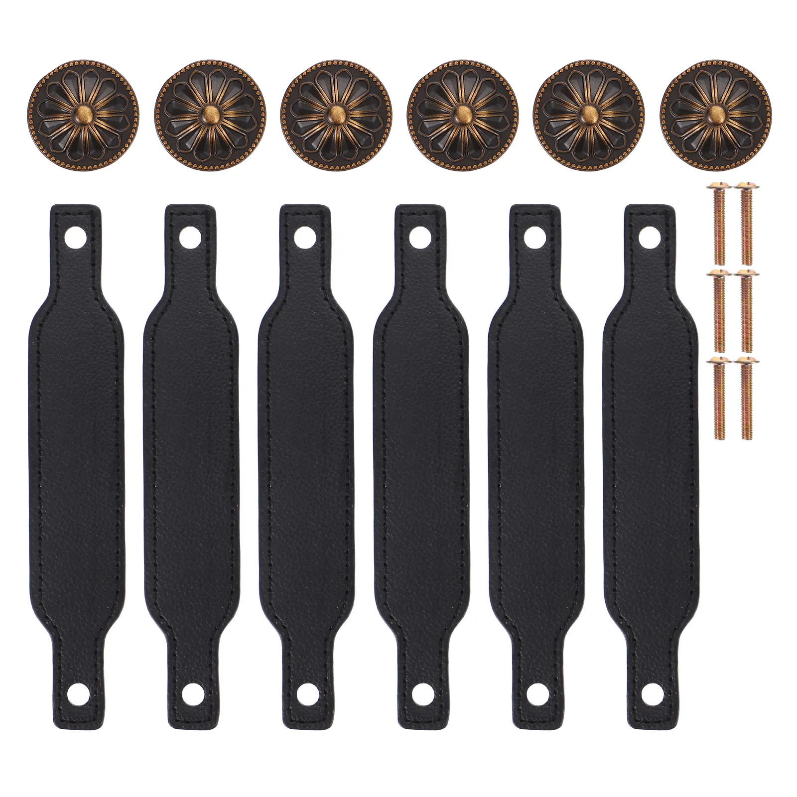 

6Pcs Wardrobe Handles Vintage Cabinet Drawer Pulls for Kitchen Dresser Shoe Cabinet and Cupboard Doors