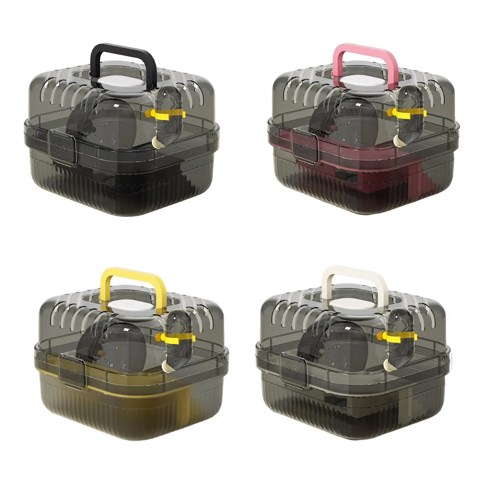 

Outgoing Hamster Cage with Water Bottle Portable Small Animal Travel Case for Small Animals Bunny Hedgehog Mice Sugar Glider