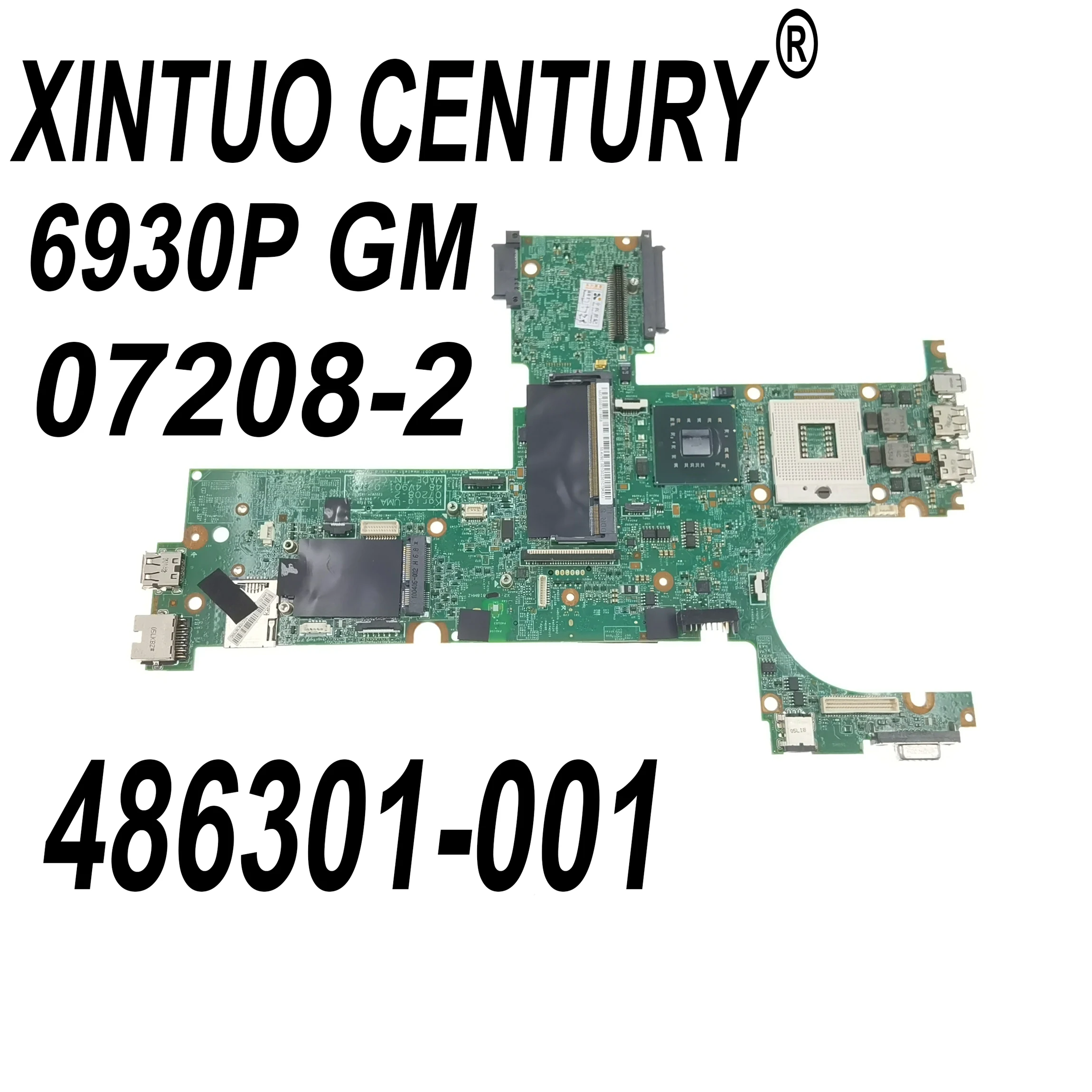 

486301-001 486301-501 For HP Elitebook 6930P Laptop Motherboard 07208-2 With GM45 CPU DDR3 100% Test Work