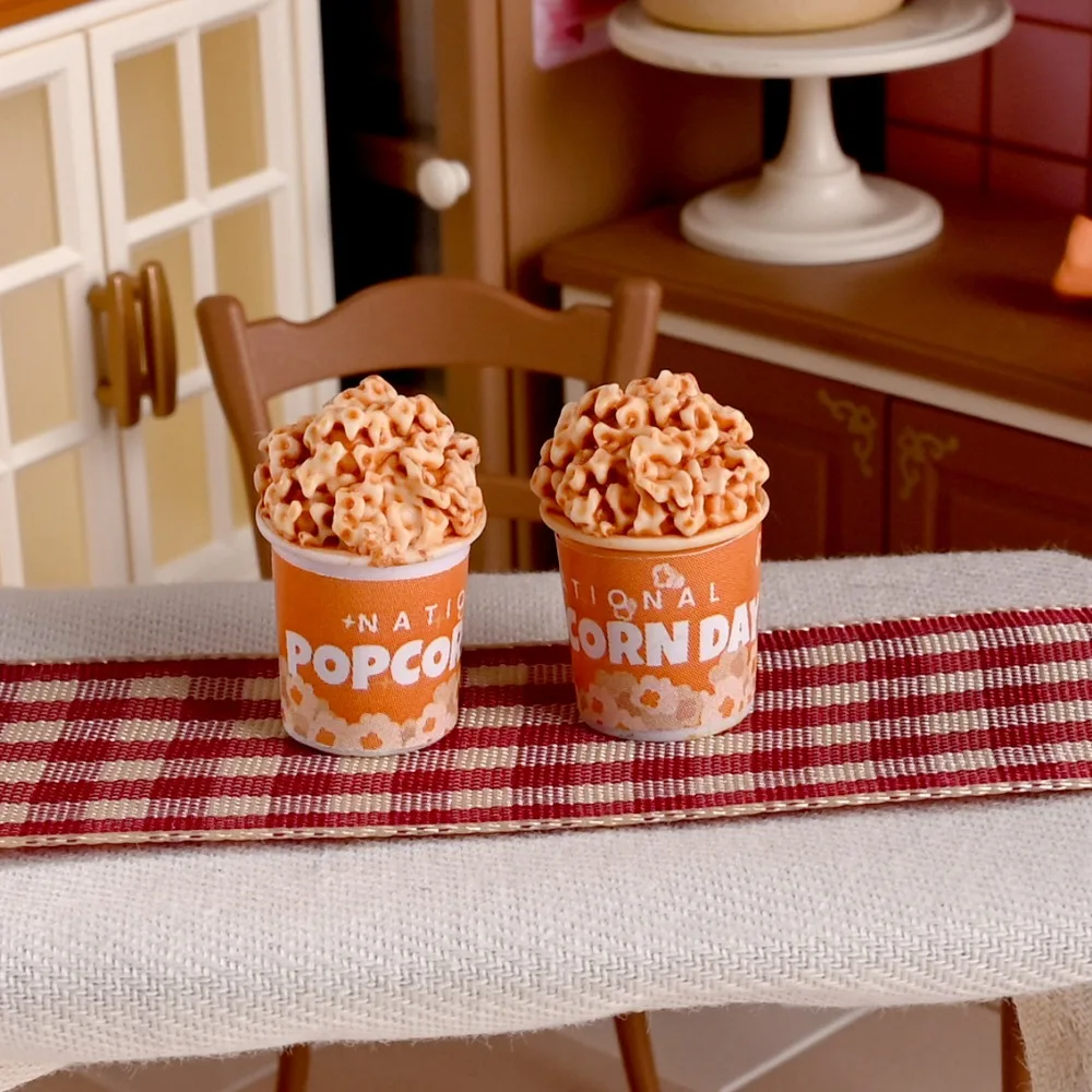 40PCS Resin Miniature Popcorn Models DIY Craft Dollhouse Mini Food OB11 BJD Scene Props Micro Landscape Decor Accessories