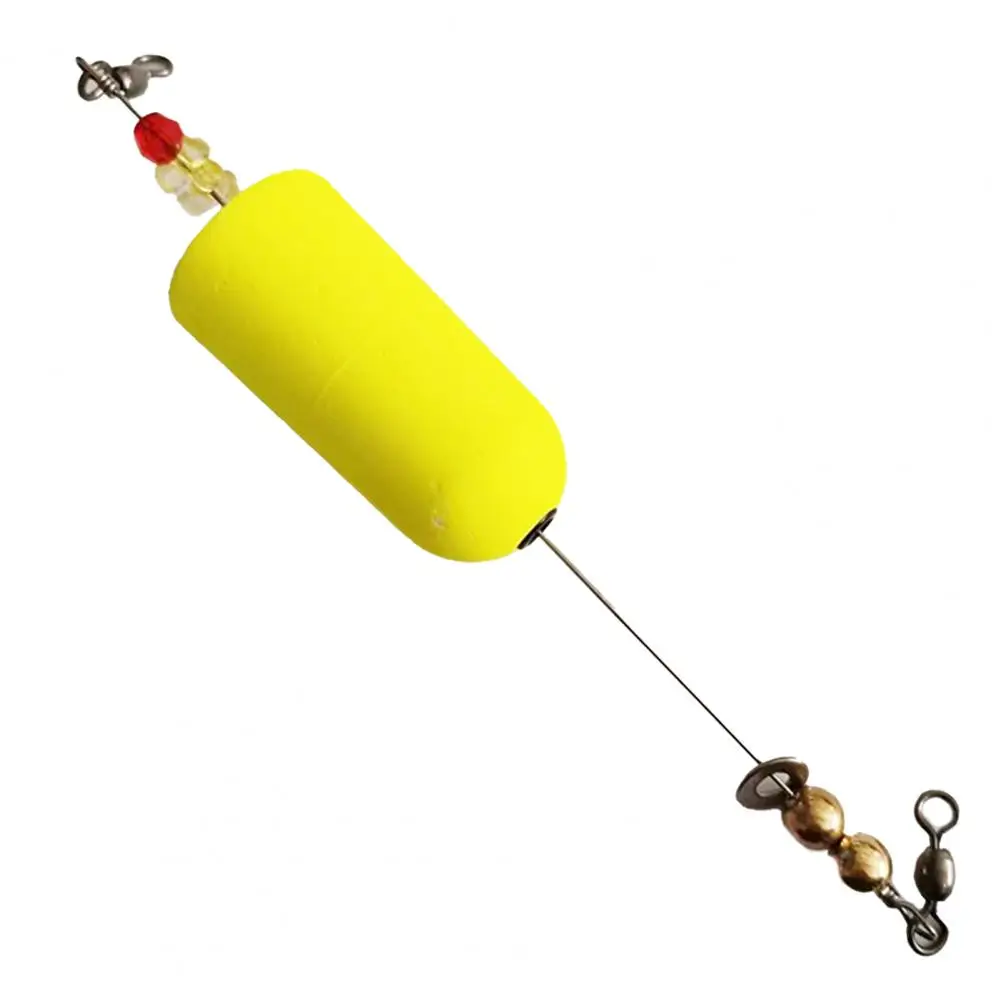 Portable Fishing Float High Visibility Fishing Float Rig with Swivel Bead for Long Casting Eva Oval Cylindrical Buoy Bobber