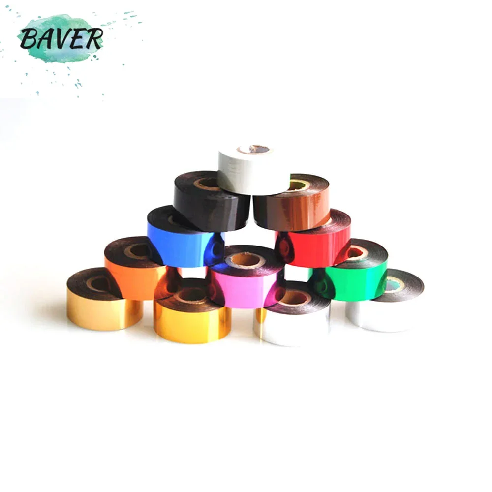 4CM Hot Foil roll Stamping Gilt Paper Heat Transfer Anodized Gilded Paper leather pvc wood emboss logo Tool DIY120M Length