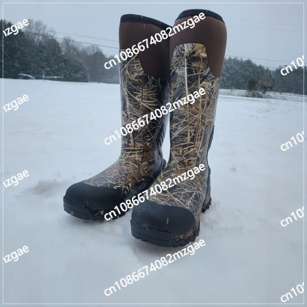 Outdoor men's camouflage tactical boots long tube warm winter outdoor