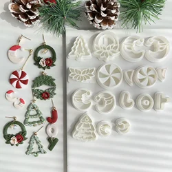 Babbo natale natale JOY Clay Cutter // Holiday Clay Cutter, CHRISTMAS Wreath tree Clay Cutter, Clay Earring Tools, Winter Cut