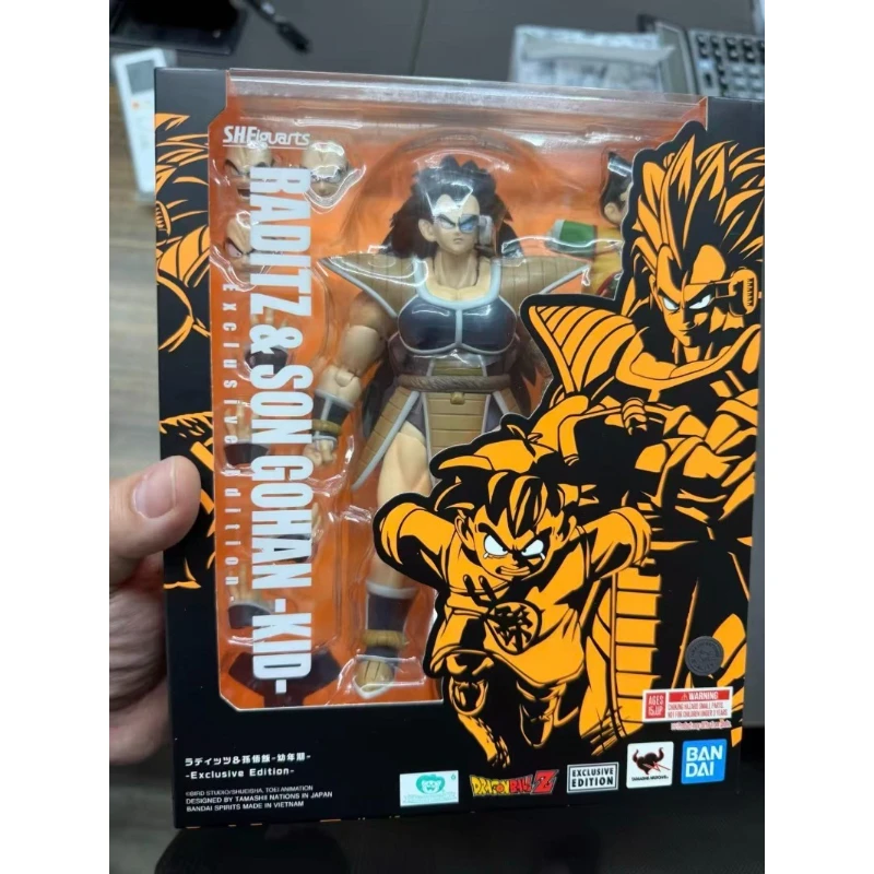 Figura Original de Bandai S.H.Figuarts Dragon Ball Z, Raditz Son Gohan, Figura de PVC para Niños, Figuras de Acción de Anime, Modelo de Juguete, Regalo