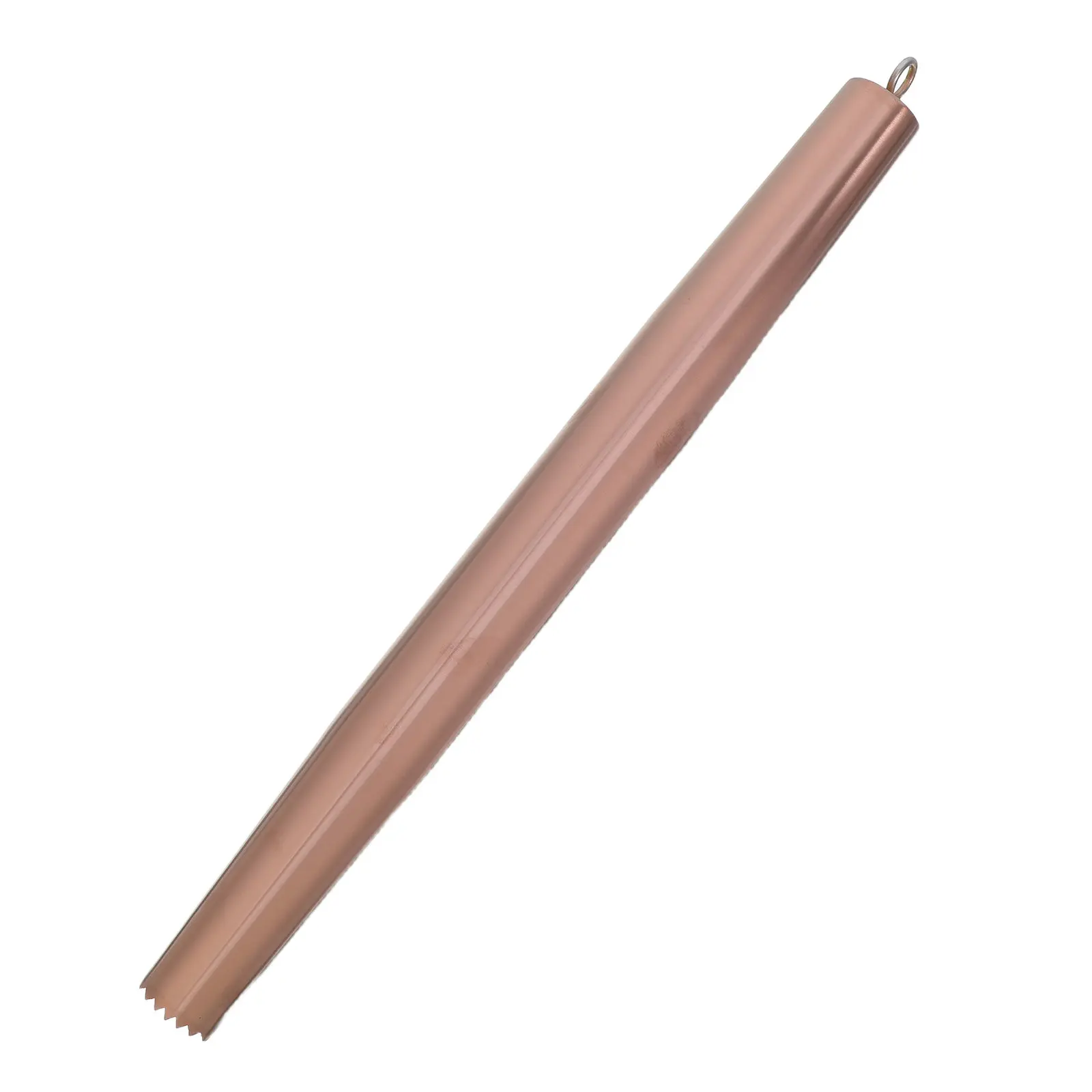 Stainless Steel Dough Roller Pin Smooth Metal Rolling Pin Serrated Head Hanging Loop Kitchen Baking Utensil Ice Breaking Tool
