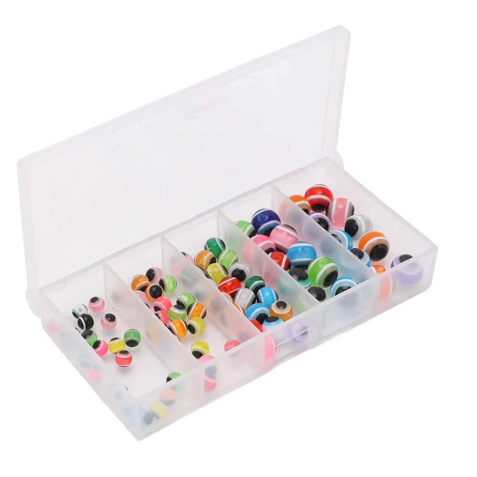 Hard Resin Float Balls Stopper Fishing Beads with Storage Box - Glossy, Corrosion Resistant Fish Eye Design for anglers