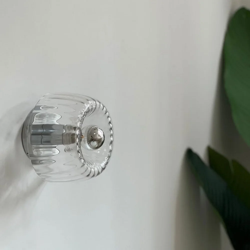 Retro Minimalist Wall Lamp Creativity Sunflower Glass Wall Light Balcony Corridor Staircase Entrance Literary Decor Wall Lamp
