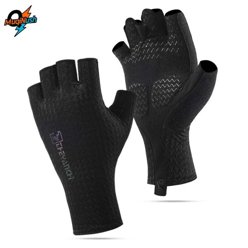 

MuqiNush 1 Pair Fingerless Fishing Gloves Sun Resistant and Breathable Bicycle Suitable for Kayaking Exercise Hunting Sports