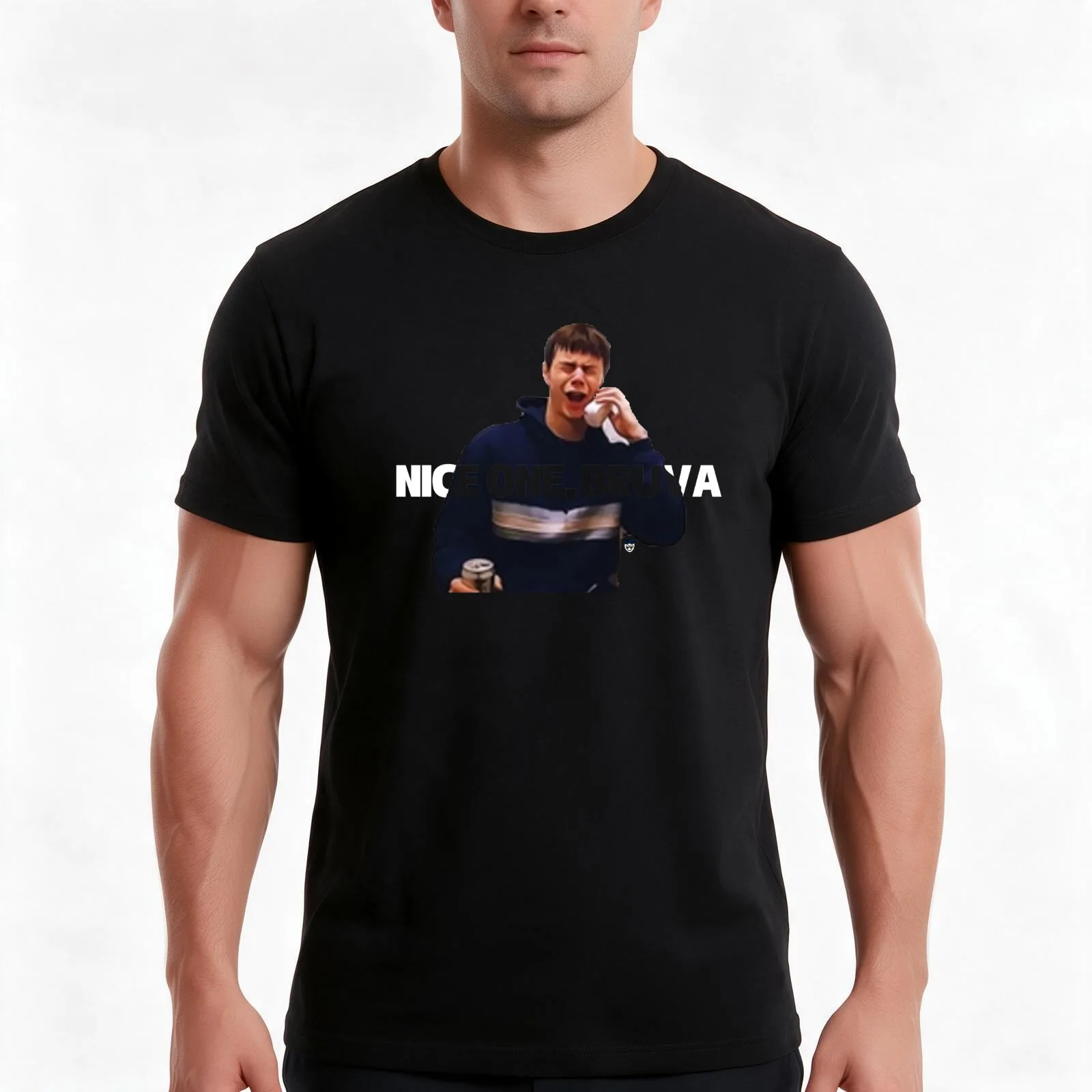 Nice One Bruva - Human Traffic T-Shirt Summer Casual Cotton Tee Oversized Streetwear Tops Vintage Graphic Print 100% Cotton