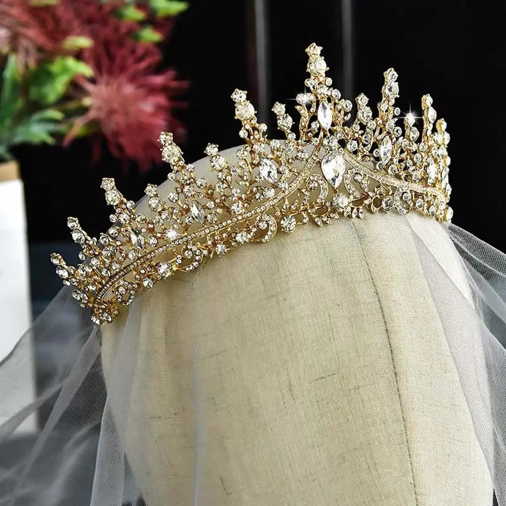 

Rhinestone Headband Princess Crown Alloy Crystal Crown Korean Style Bridal Headwear Bridal Crown Women Tiara Wedding Jewelry