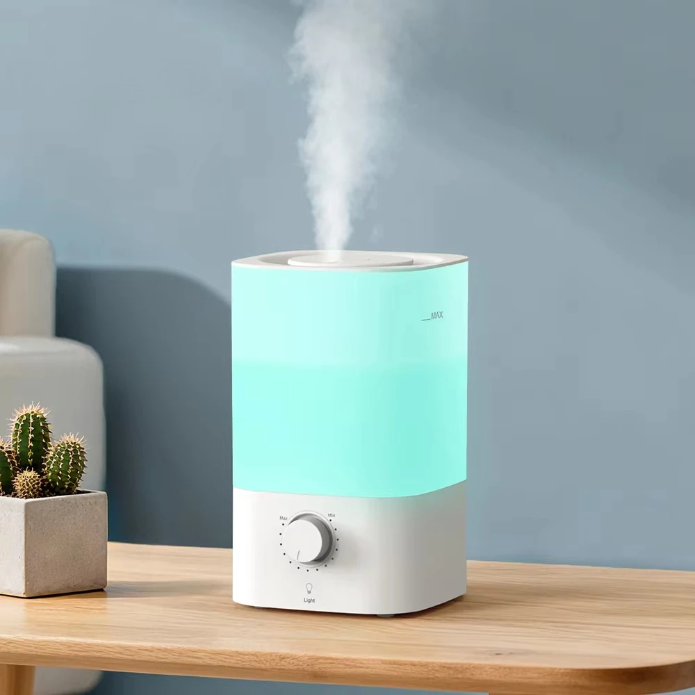 3.2L Top‑Fill Ultrasonic Humidifier, Knob Control Diffuser Support Private Label