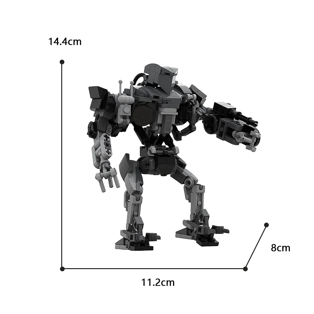 طقم مكعبات بناء روبوت من MOC طراز Mecha Robo CAIN 1990 Robocain 2 لألعاب ميكانيكية للأفلام الآلية للأطفال الصغار هدية للأطفال