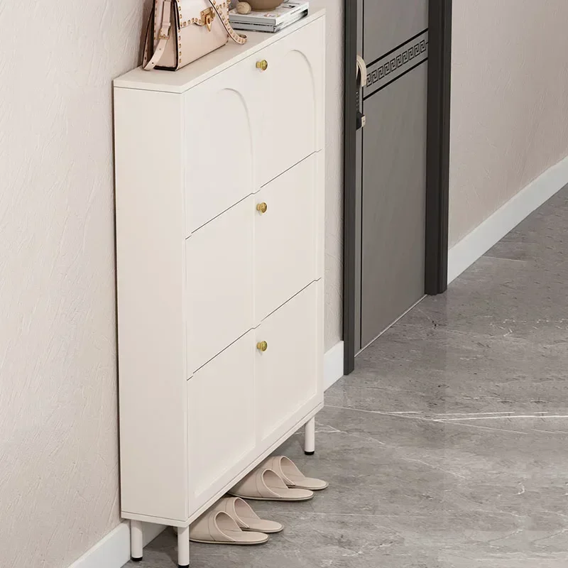 

European Ultra Thin Shoe Cabinets Stylish White Vertical Modern Shoe Cabinets Drawer Space Saving Schonen Kast Home Furniture