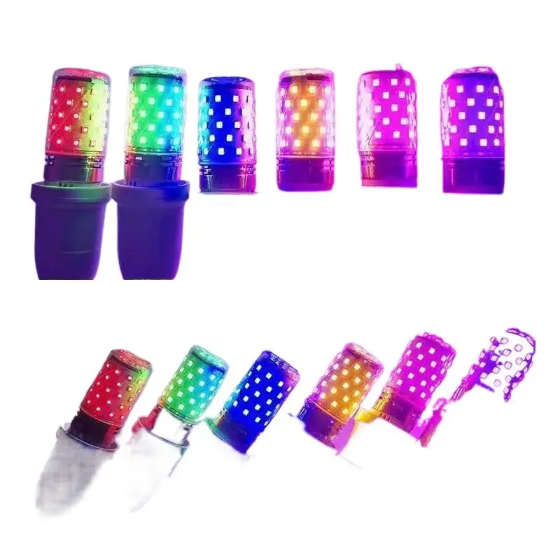 Bulb E27 LED Colorful Corn Bulb 12W Pink Red Blue Green Purple Golden 7Colors Lamp AC 220V Bulb Chandelier Decoration