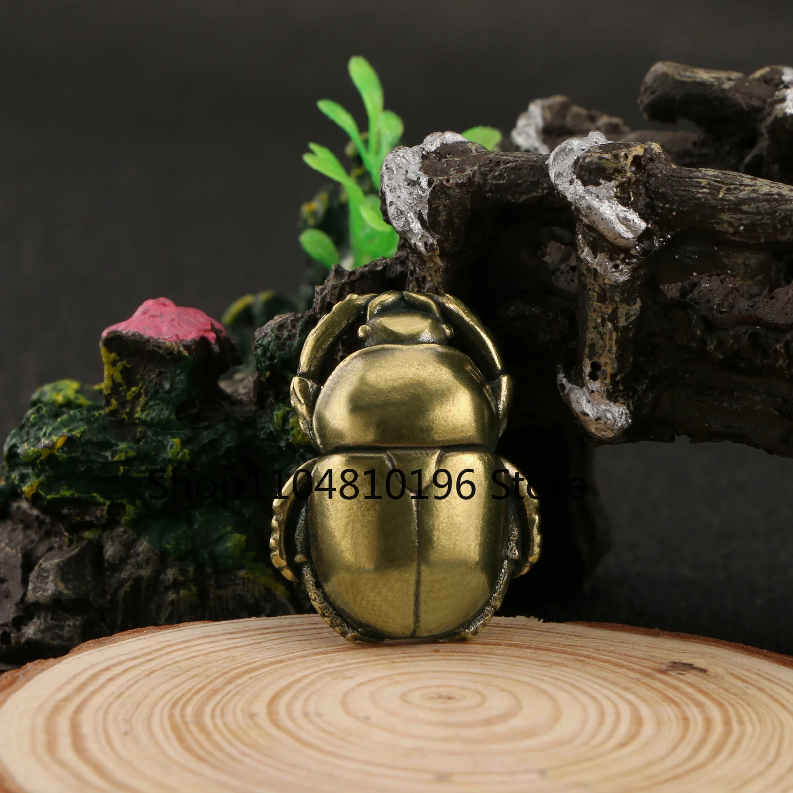 Solid Brass Ladybug Figurine Small Statue Home Ornament Figurines Collectibles