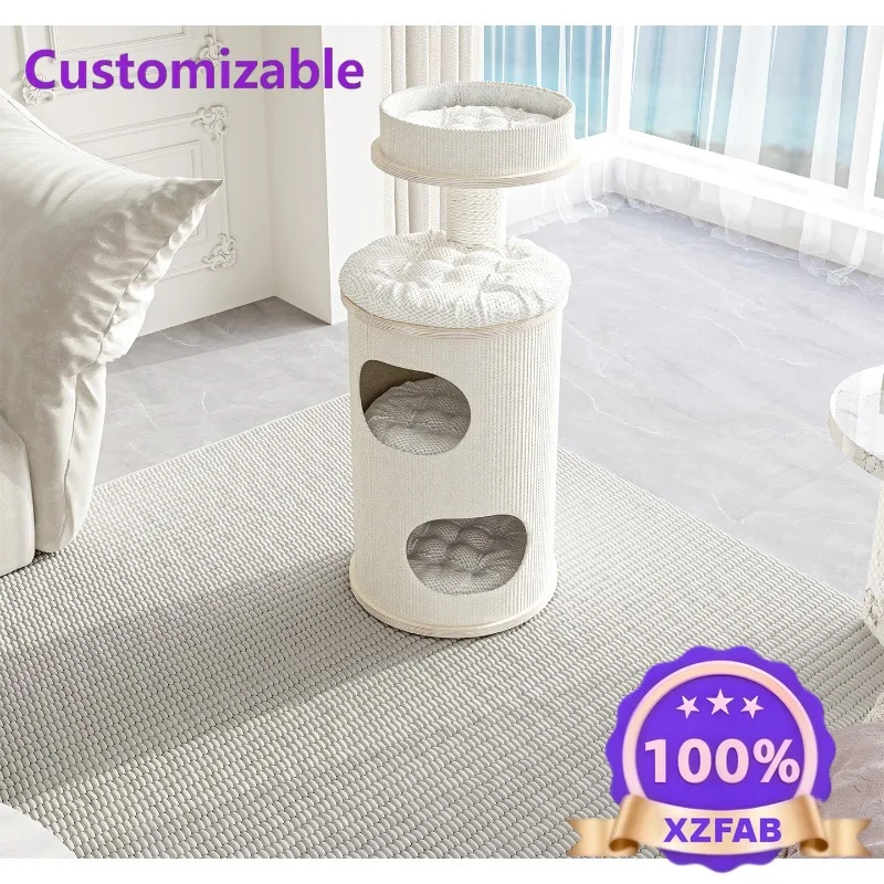 Factory Direct 2026 cat nest, cat tree integrated household multi-layer solid wood cat frame