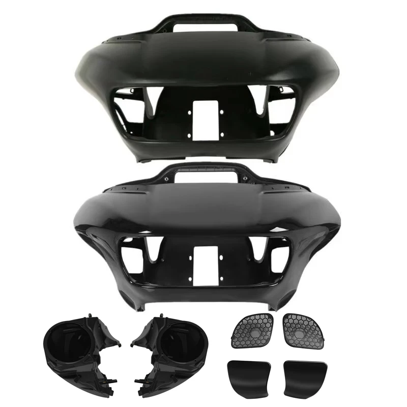 Wewnętrzna zewnętrzna owiewka reflektora motocyklowego Osłona głośnika Grill do Harley Road Glide FLTRX 2015-2024