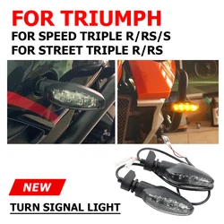 For TRIUMPH Speed Triple R S Street Triple RS 2023 Accessories LED Turn Signal Indicator Lights Blinkers Flashers Warning Lamp