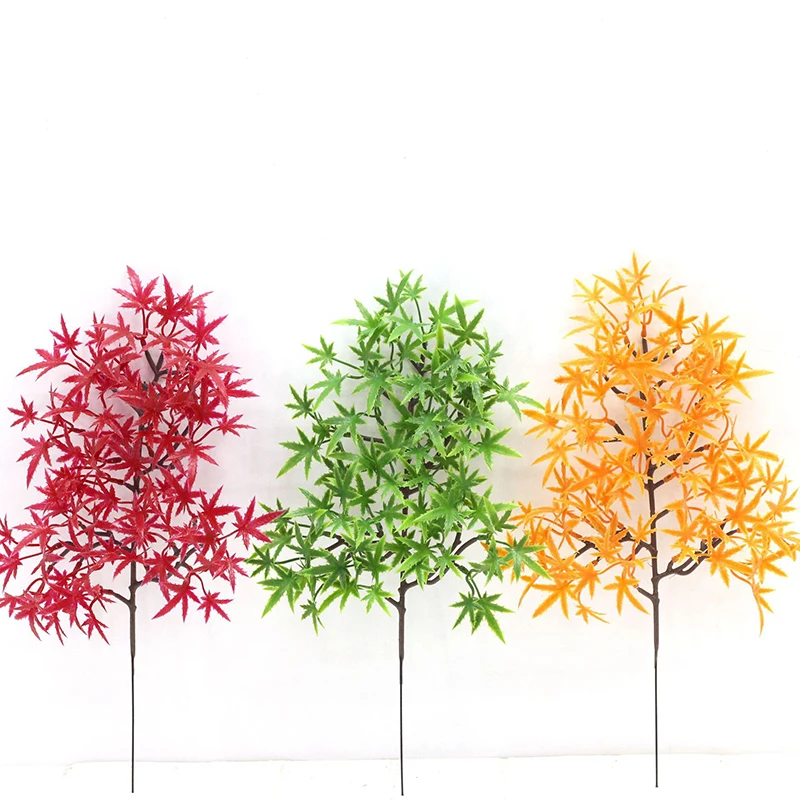 Artificial Maple Leaf Branch Red Maple Leaf Wedding Party Hotel Garden Landscape Christmas Home Indoor Maple Tree Decoration