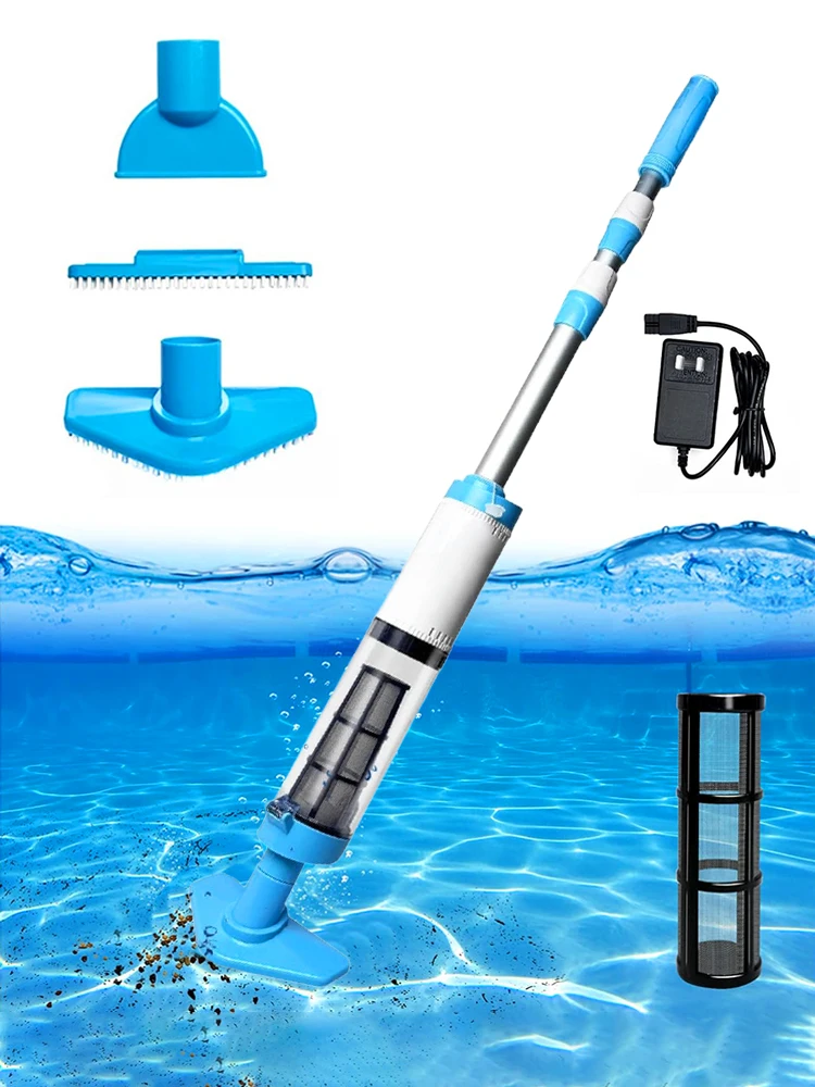 3-in-1 Kabelloser, wiederaufladbarer Pool-Staubsauger, Handstaubsauger für Pools, geeignet für Spa-Center, Badewanne, Sand- und Schmutzreinigung