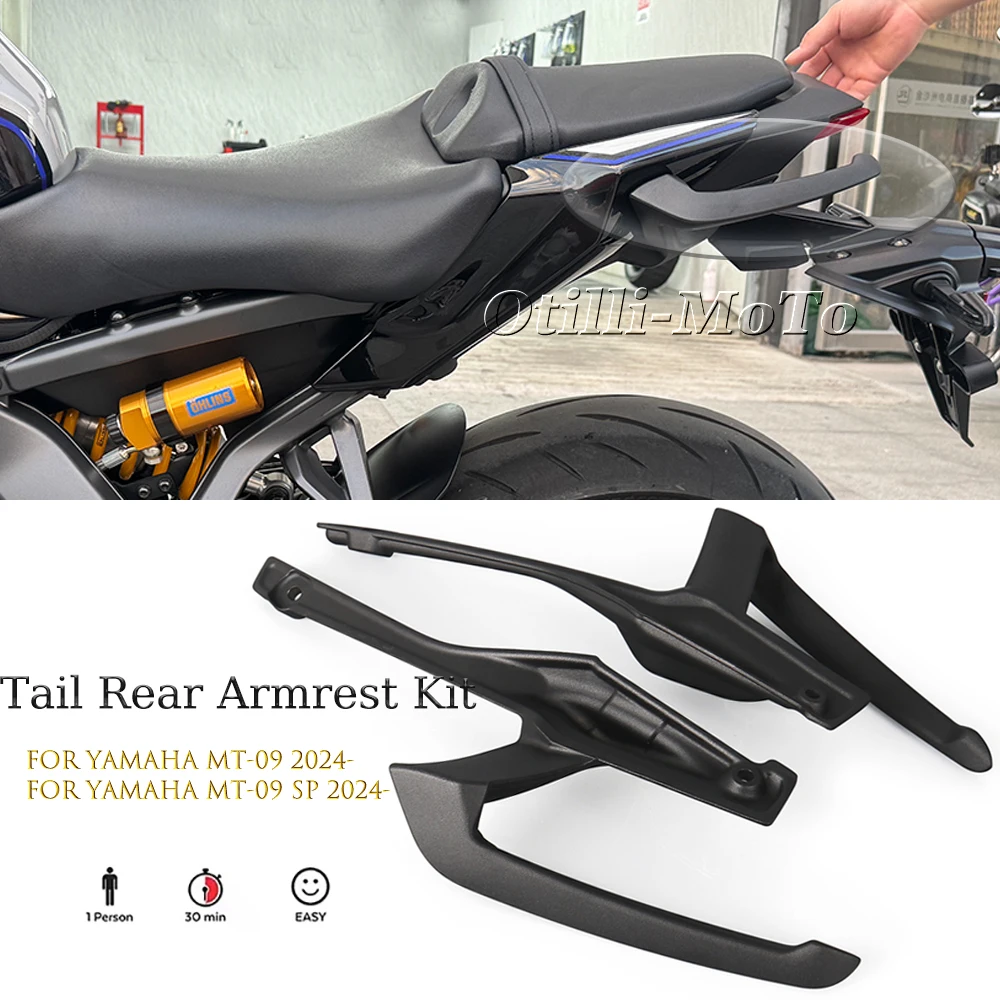 

For YAMAHA MT09 MT 09 SP 2024- Arm Rests Motorcycle Aluminum Tail Armrest Rear Kit Pillion Passenger Handle Passenger armrest