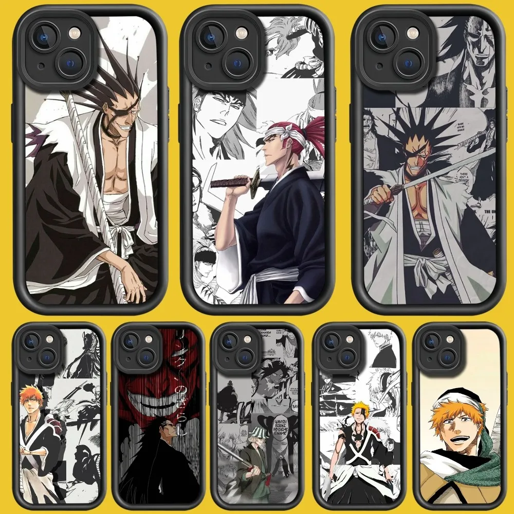 Чехол для телефона Ichigo-K-Kenpachi-отбеливающий аниме для iPhone 15 11 12 13 14 Pro Max Модный ударопрочный чехол с допамином