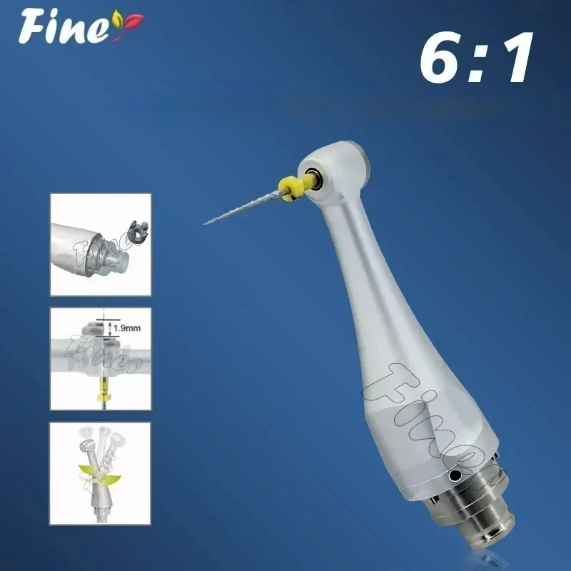 

Dental Endomotor Head 6:1 Electric Endodontic Motor Angle Head 360° Degree Rotary Against Angle Head for woodpecker Dentsply
