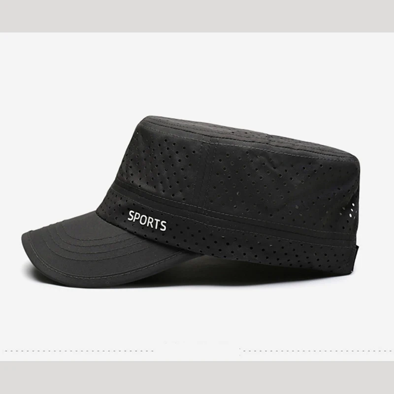 Men Women Breathable Flat Top Cap Quick Dry Sports Sun Hat Outdoor Running Golf Baseball Cap 4