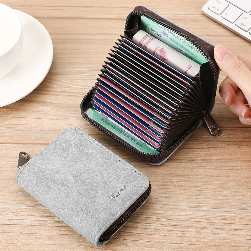 2026 New Men's Wallet Elegant Driver License Female Card Holder Compact Multi-Slot High Capacity Card Sleeve JIFANPAUL Brand