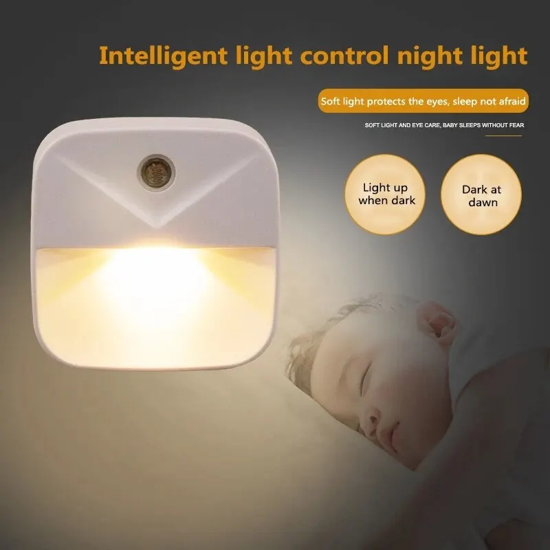 Wireless Light Control Sensor LED Night Light EU Plug Night Lights For Baby Kids Bedside Bedroom Corridor Lighting