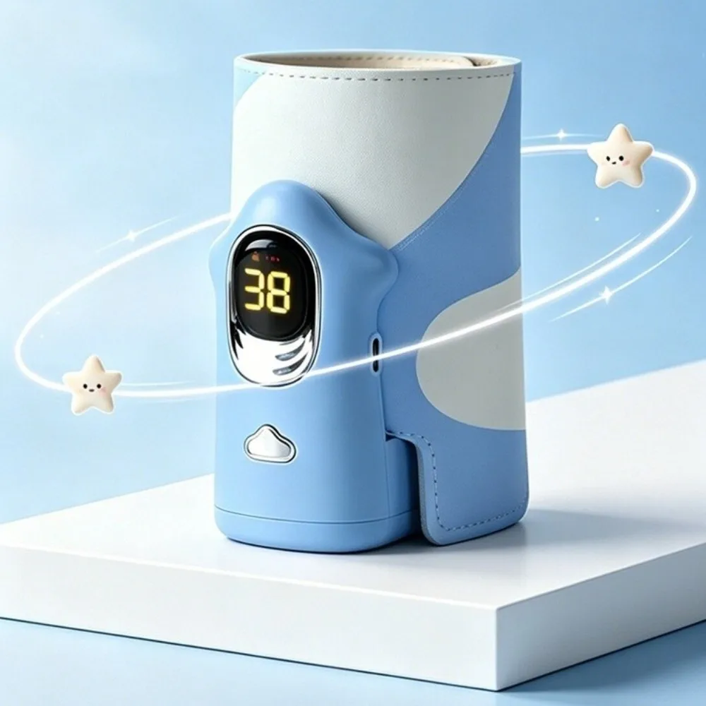 

Multifunction Baby Bottle Warmer Wireless 6 Heat Level Breast Milk Warmer Insulated LED Display Bottle Warmer Sleeve Newborn