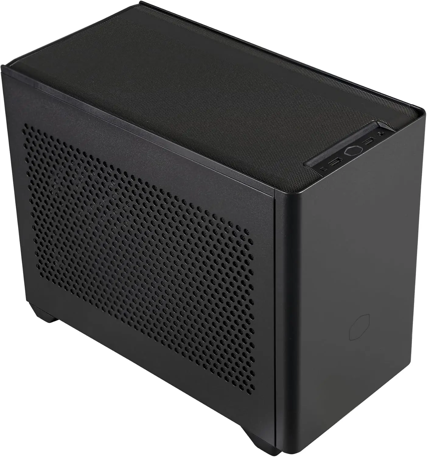 

Mini-ITX PC Case with 280mm Radiator Support, Fits 6 Fans, Vertical GPU Mount, Compact Gaming Tower in Black