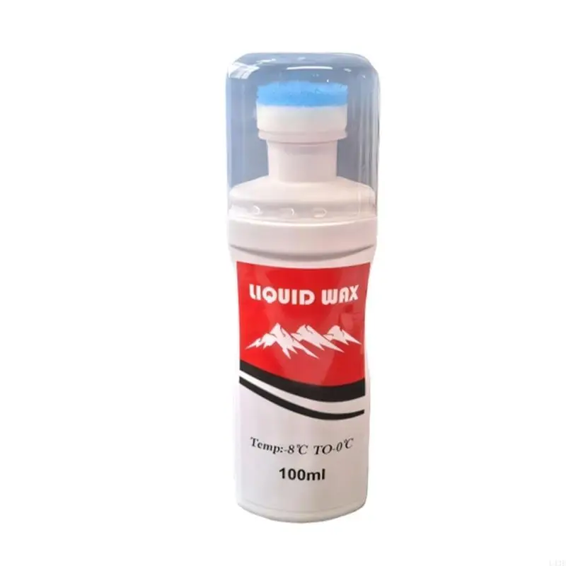 

100ml Professional Liquid Ski Wax with Applicator Universal Snowboard Wax Long Lasting Glides & Protections Easy to Use