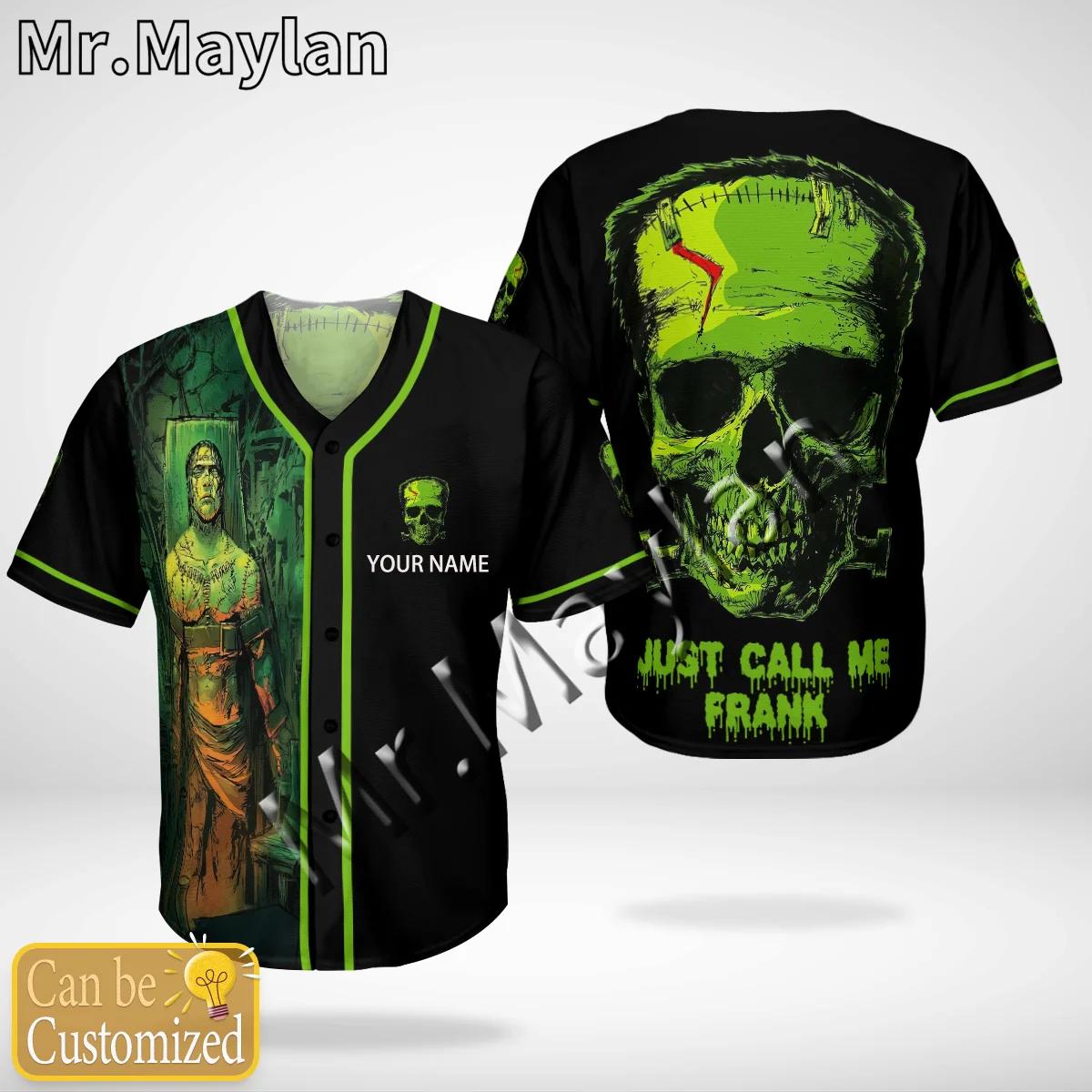 

Halloween Horror Charaters Custom Name Baseball Jersey Shirt Baseball Shirt 3D Printed Men's Shirt Casual Shirts hip hop Tops-71